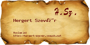 Hergert Szevér névjegykártya